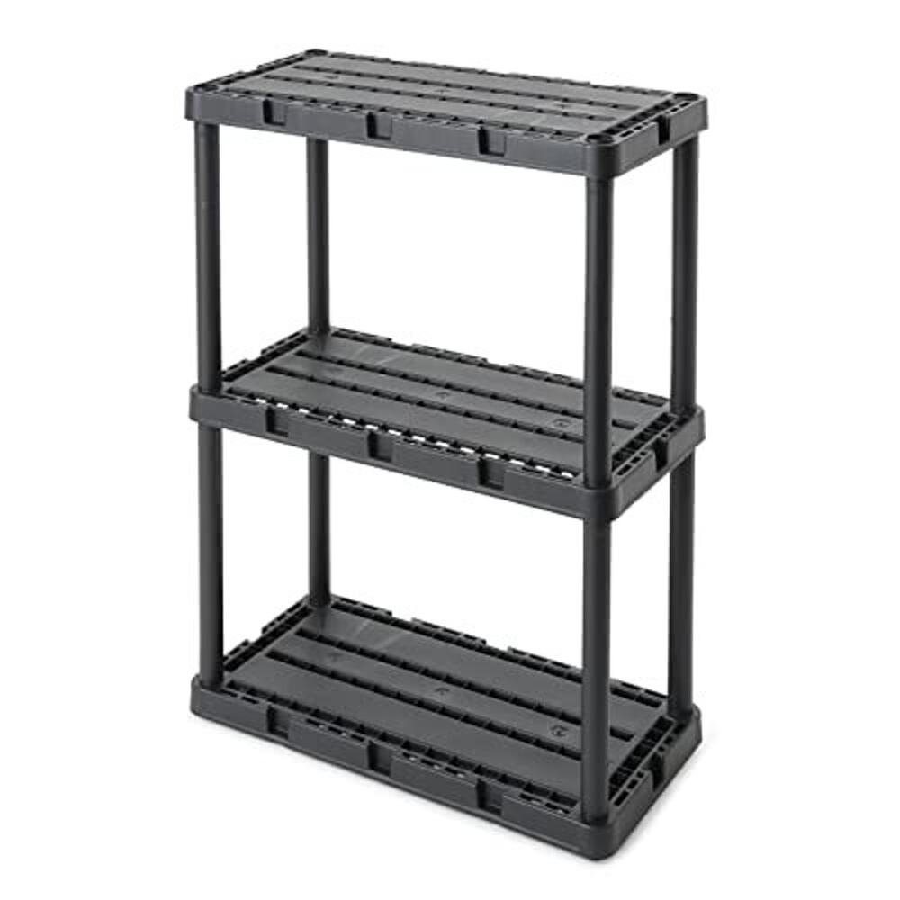 Gracious Living 3 Shelf Knect-A-Shelf Solid Light Duty Storage Unit 12 x 24 x 33
